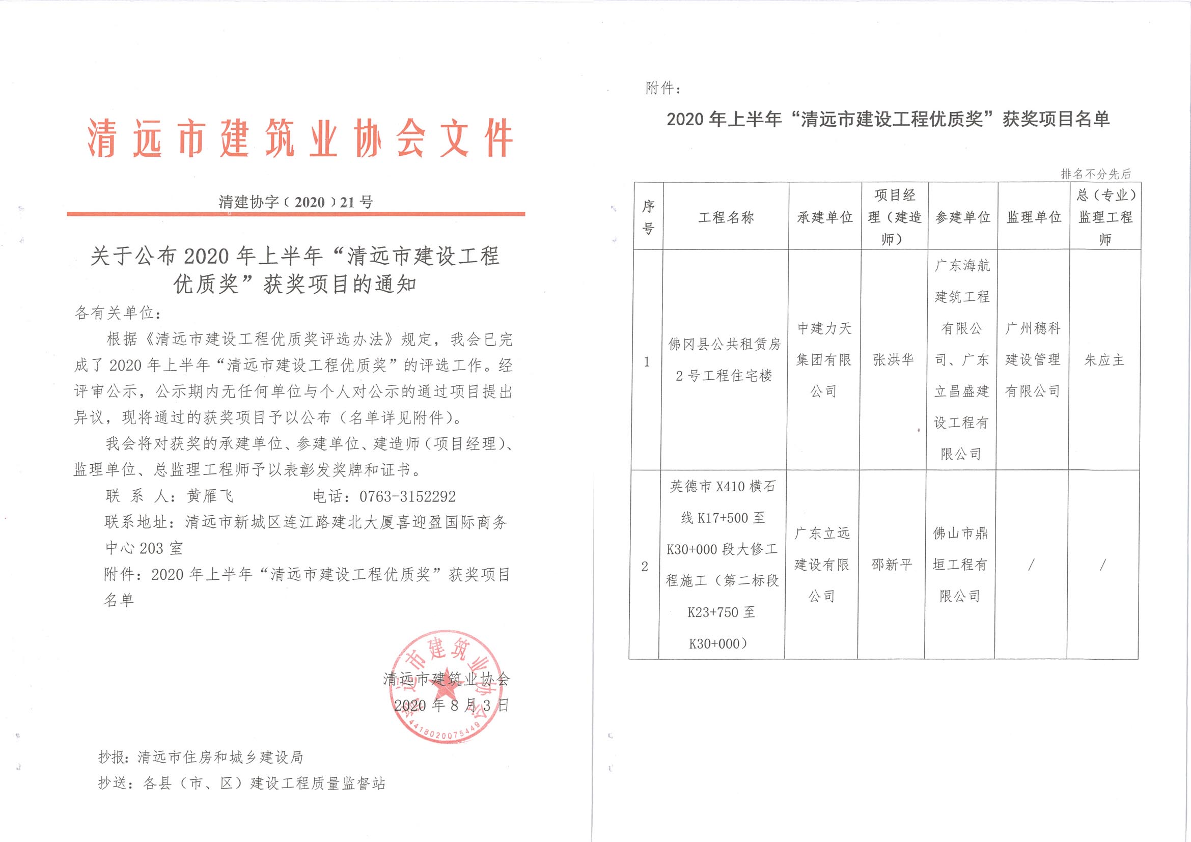 清遠市建設工程優質獎